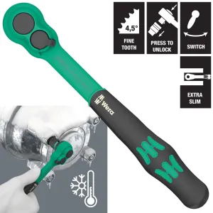 Wera Ratchet Socket Wrench 3/8" Drive 8010 B Zyklop Comfort Ratchet