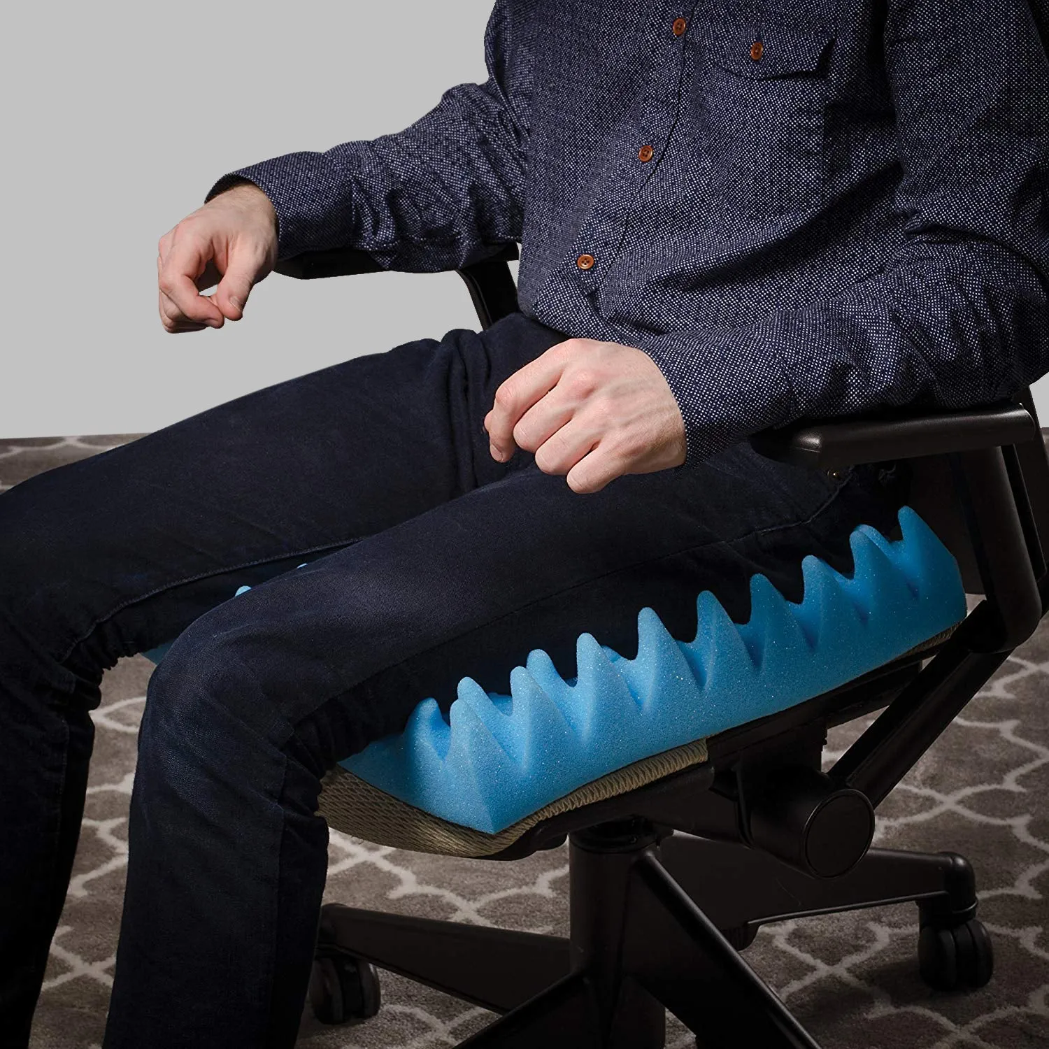 Wheelchair Cushion for Pressure Ulcer, Egg Crate Foam for Bed Sores, Chair Pads