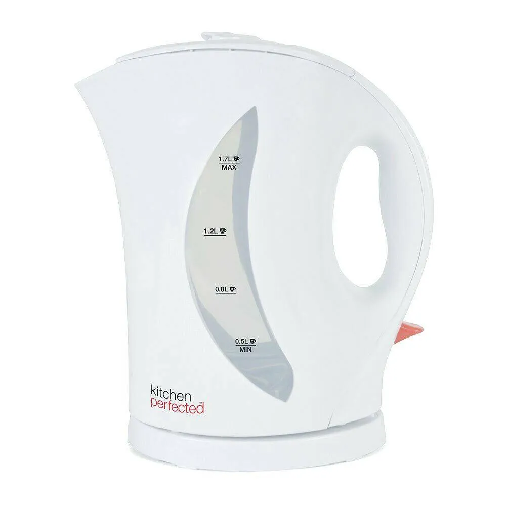 WHITE 1.7L 2200W CORDLESS ELECTRIC JUG KETTLE   4 SLICE TOASTER SET 2YR WARRANTY