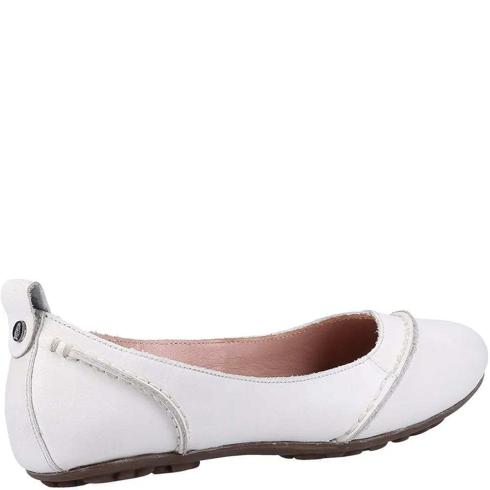 White Janessa Ballerinas