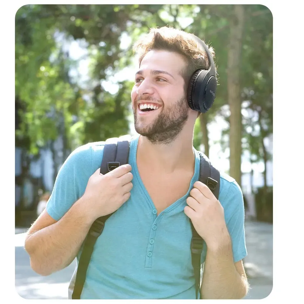 Wireless Bluetooth Headphones Foldable Stereo Earphones Noise Reduction Mic