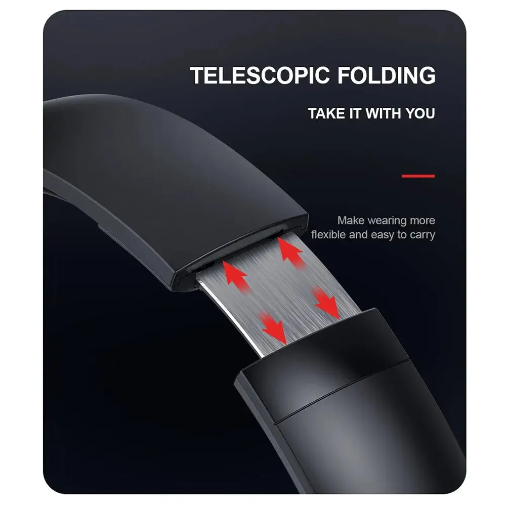 Wireless Bluetooth Headphones Foldable Stereo Earphones Noise Reduction Mic