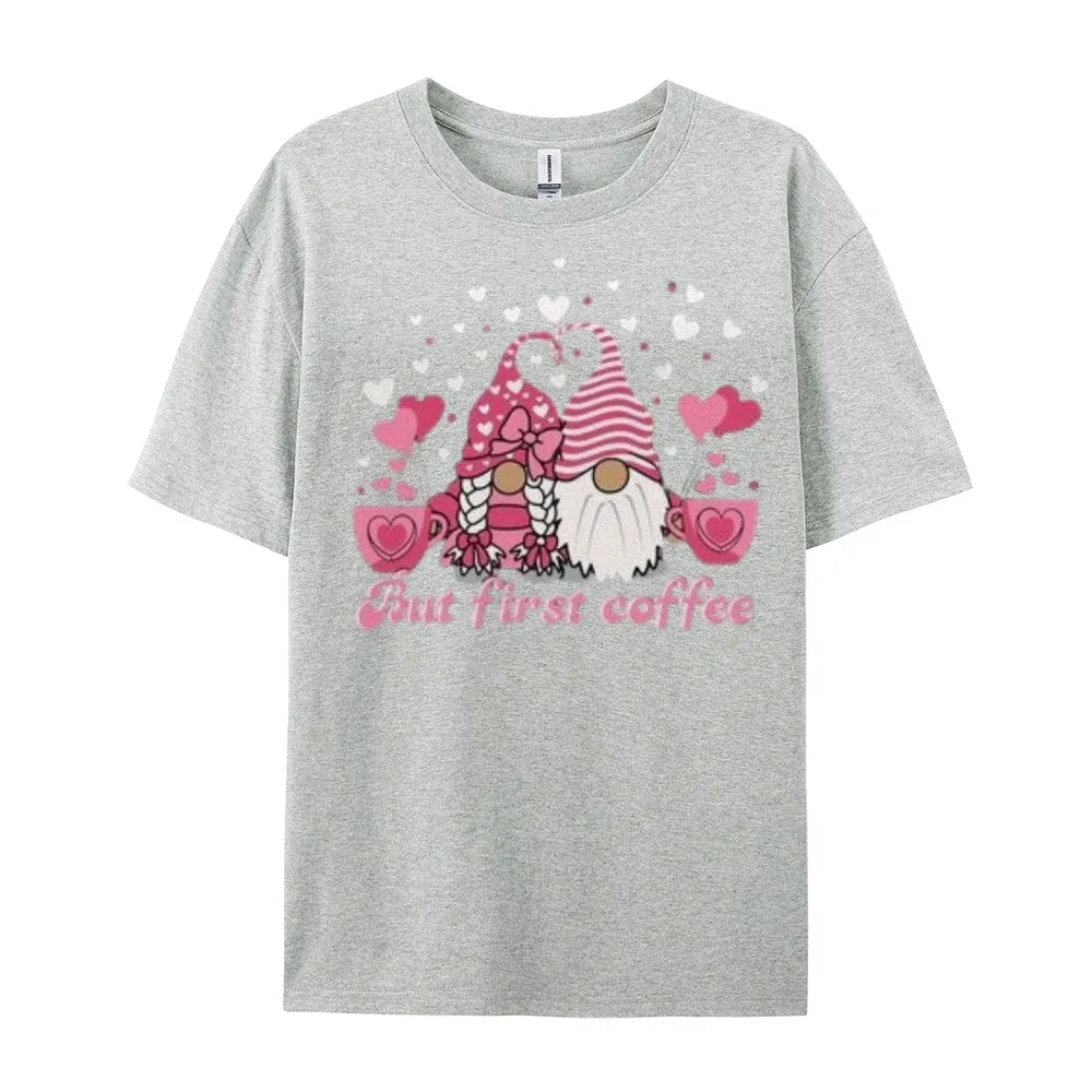 Women Coffee Is My Valentine's Day Print Graphic T-shirt