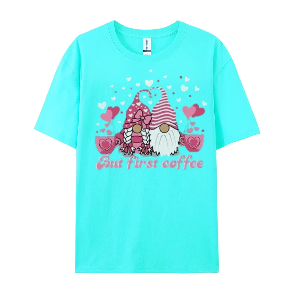 Women Coffee Is My Valentine's Day Print Graphic T-shirt