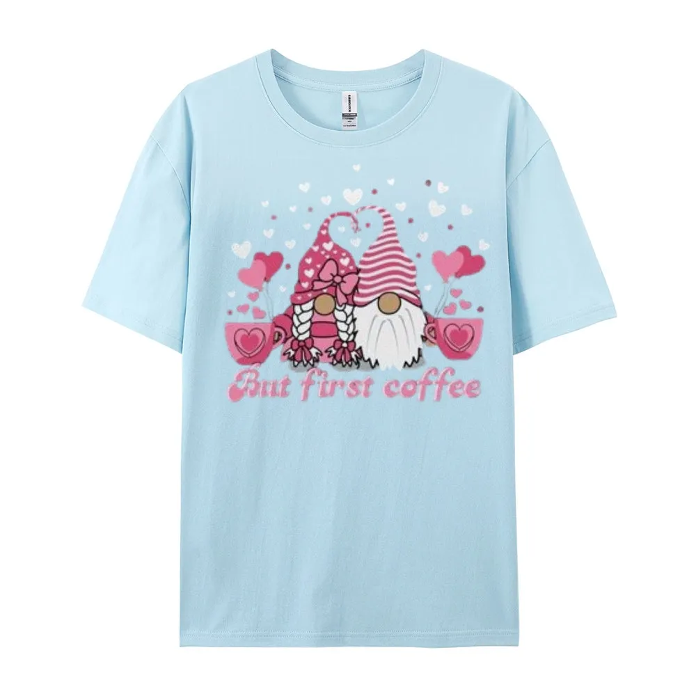 Women Coffee Is My Valentine's Day Print Graphic T-shirt