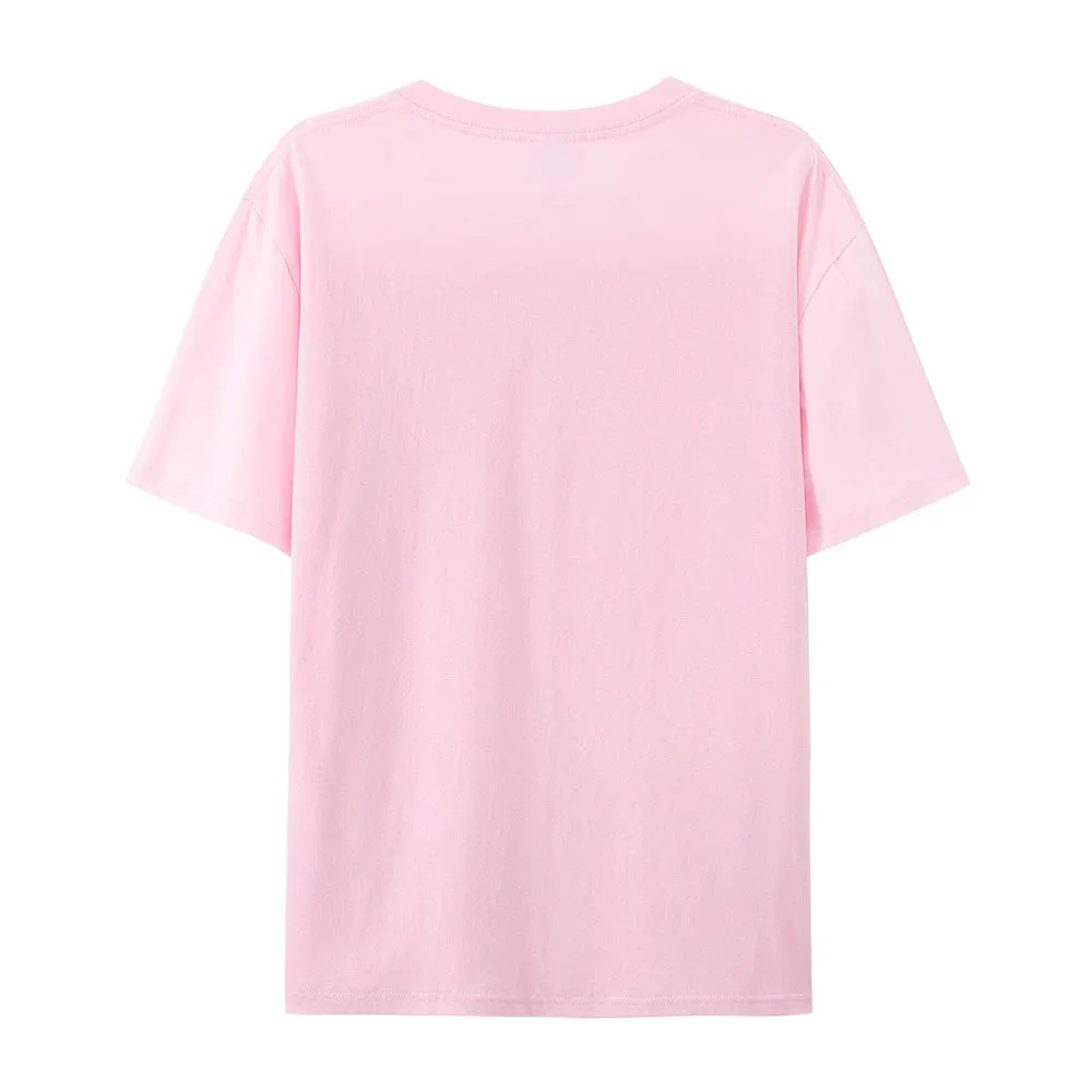 Women Happy Valentine's Day Heart Print Graphic T-shirt
