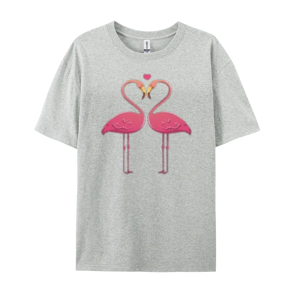 Women Love Flamingo For Valentine's Day Print Graphic T-shirt