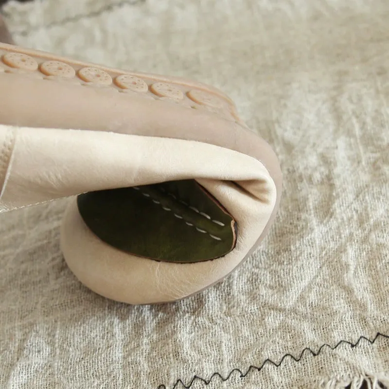 Women Summer Casual Stylished Leaf Soft Sole Slip-Ons Flats Shoes