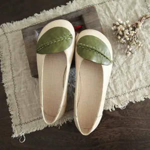 Women Summer Casual Stylished Leaf Soft Sole Slip-Ons Flats Shoes