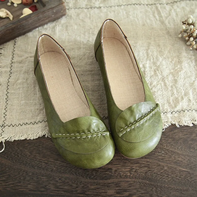 Women Summer Casual Stylished Leaf Soft Sole Slip-Ons Flats Shoes