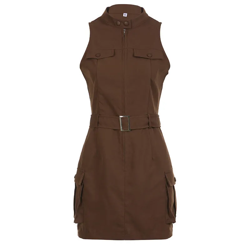 Women's Fashion Slim Work Style Waistband Undershirt Package Hip Dress