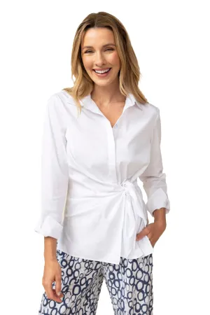 Women's Habitat Perfect Travel Side Tie Shirt White