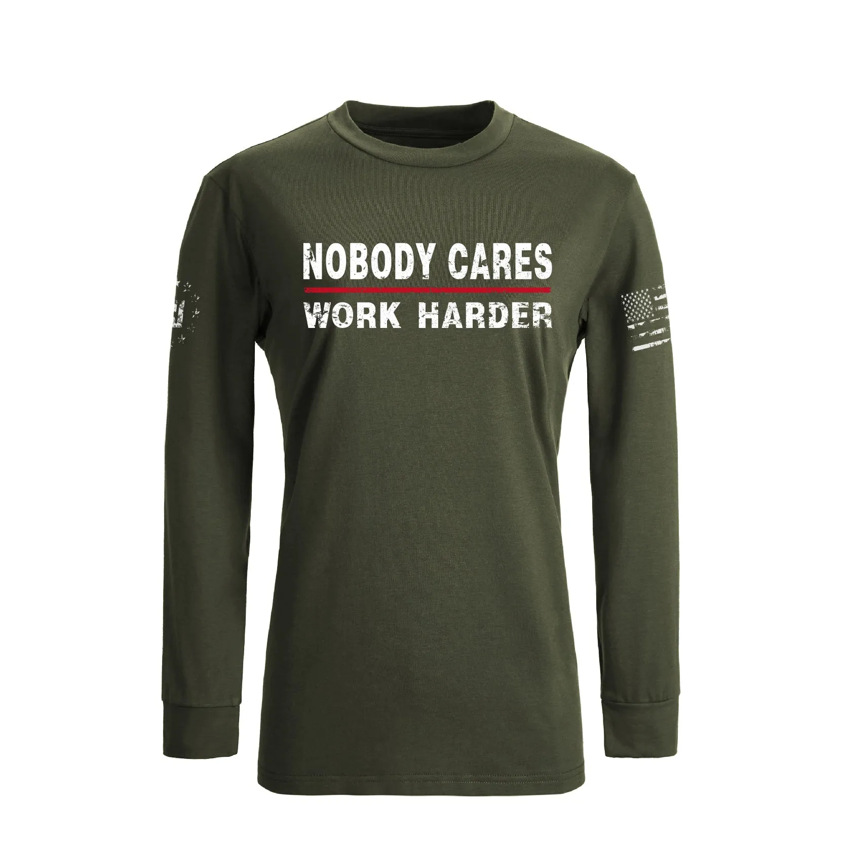 WOMEN'S NOBODY CARES WORK HARDER GRAPHIC LONG SLEEVE T-SHIRT