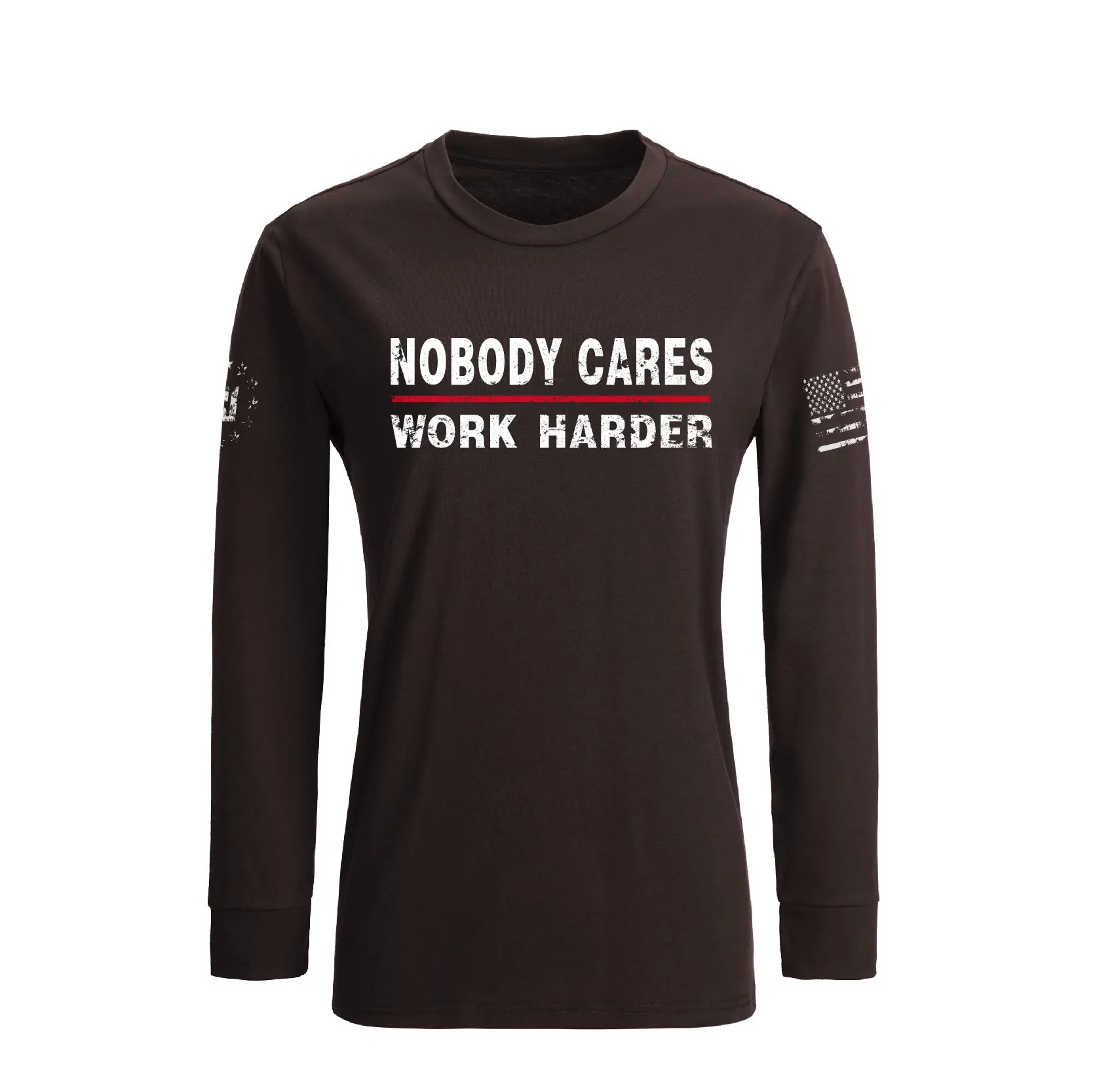 WOMEN'S NOBODY CARES WORK HARDER GRAPHIC LONG SLEEVE T-SHIRT