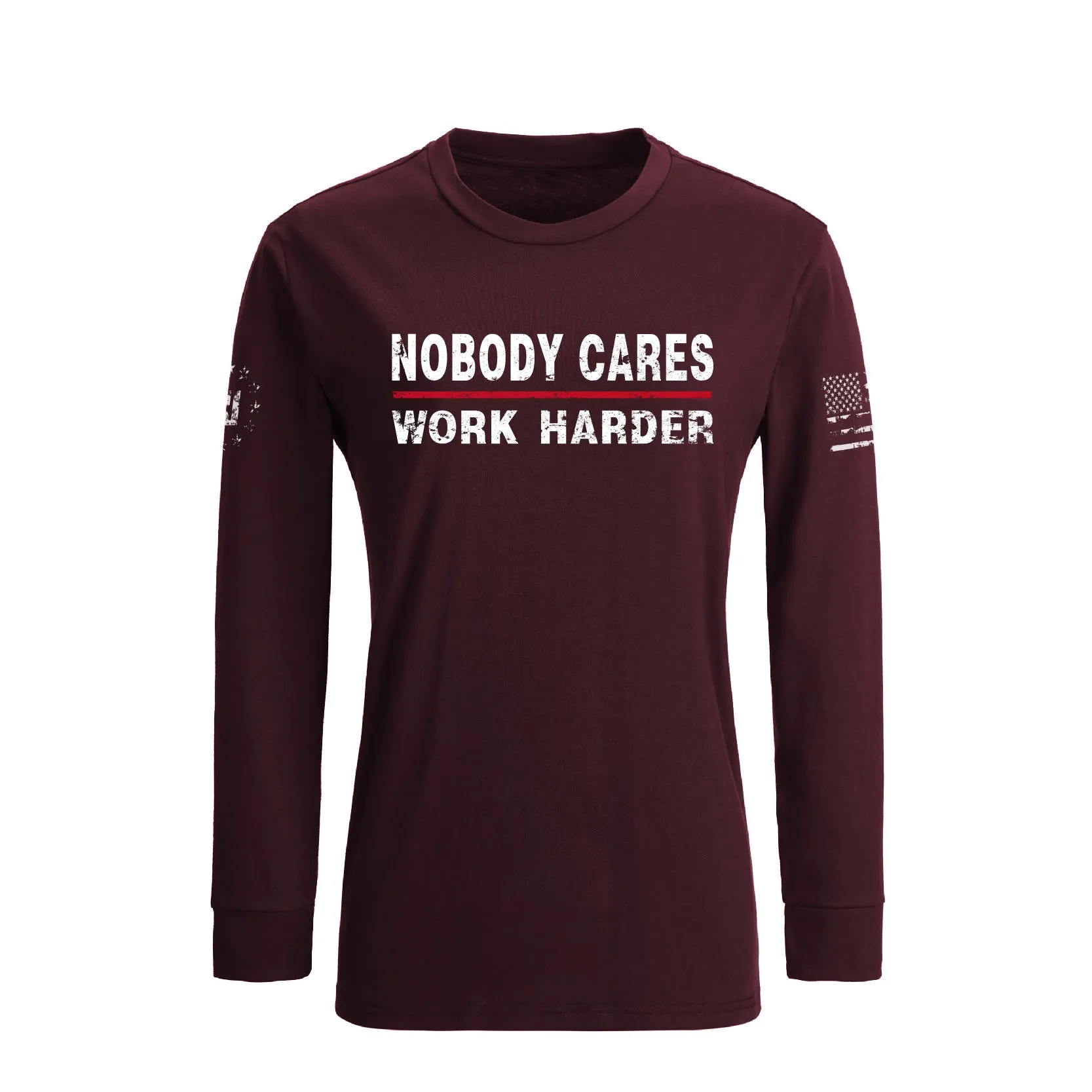 WOMEN'S NOBODY CARES WORK HARDER GRAPHIC LONG SLEEVE T-SHIRT