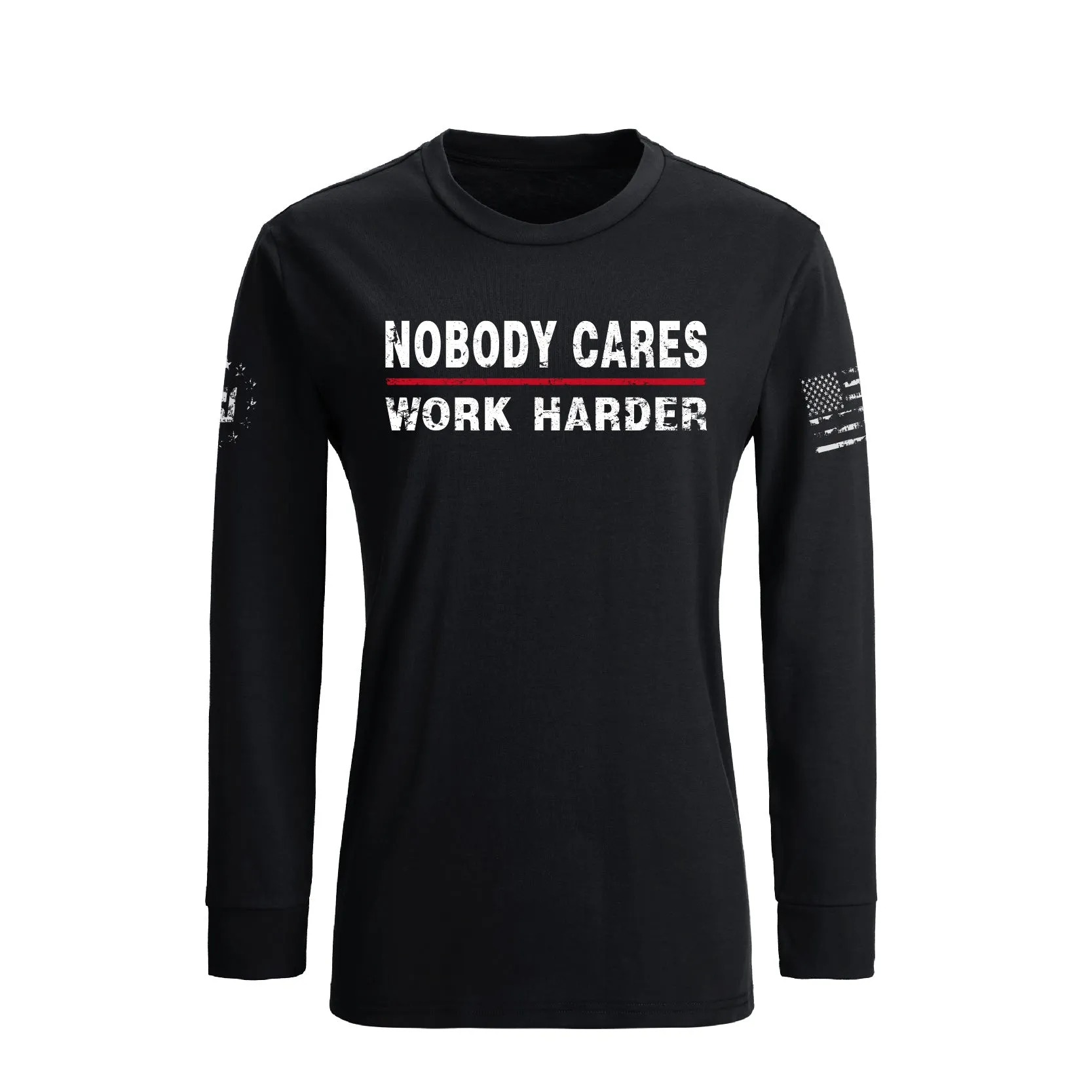 WOMEN'S NOBODY CARES WORK HARDER GRAPHIC LONG SLEEVE T-SHIRT