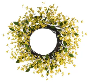 Yellow Spring Forsythia Wreath