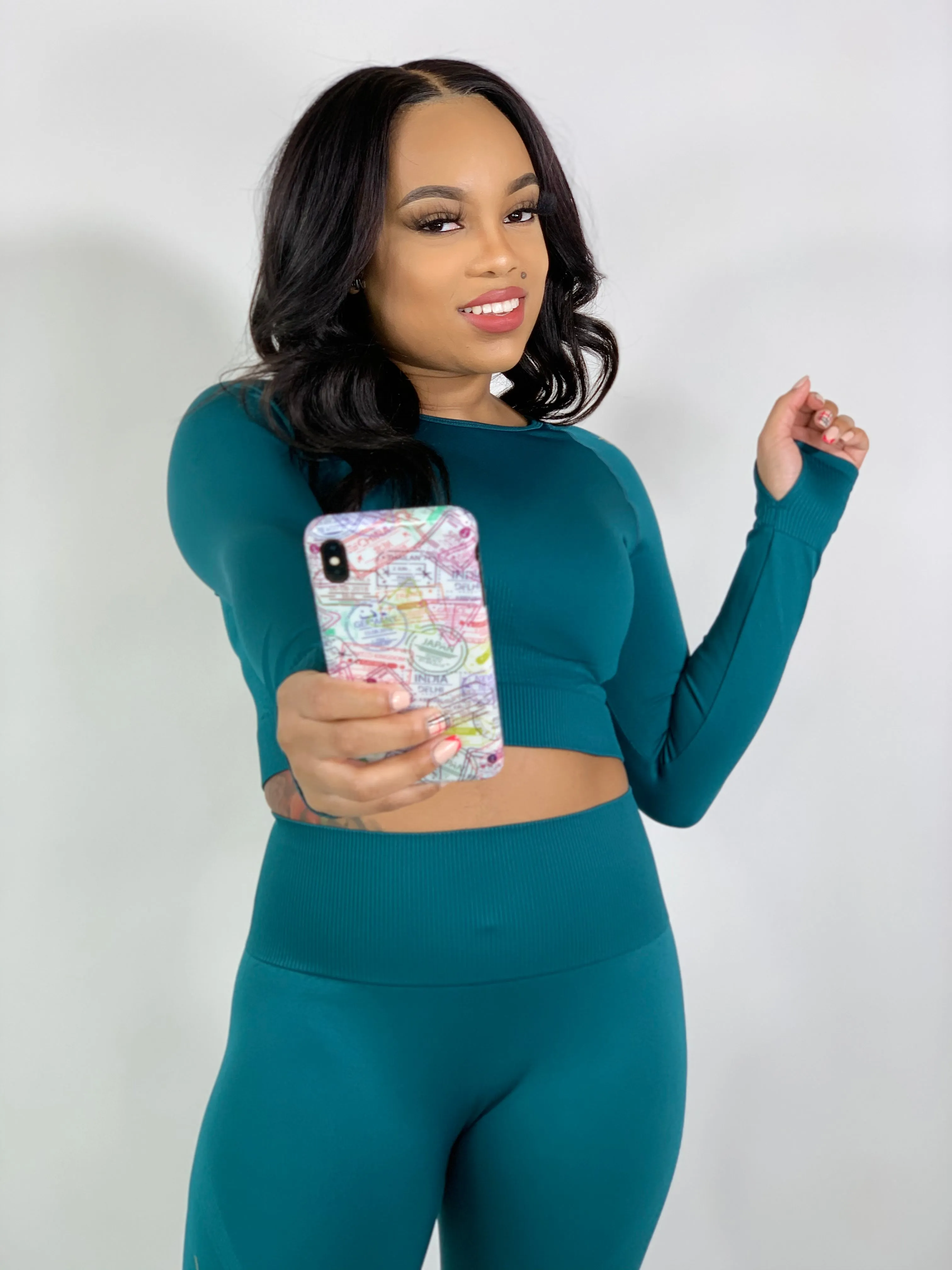 Yogi Babe Long Sleeve Training Set - Teal